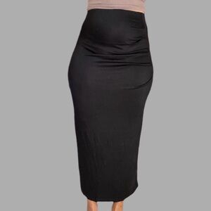 Rabbit Hair Comfiest Elastic Waist Midi Skirt XL